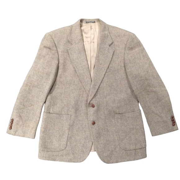 Stanley Blacker Men's Wool Tweed Sport Coat Blazer Brown Size 44R USA - Picture 2 of 9